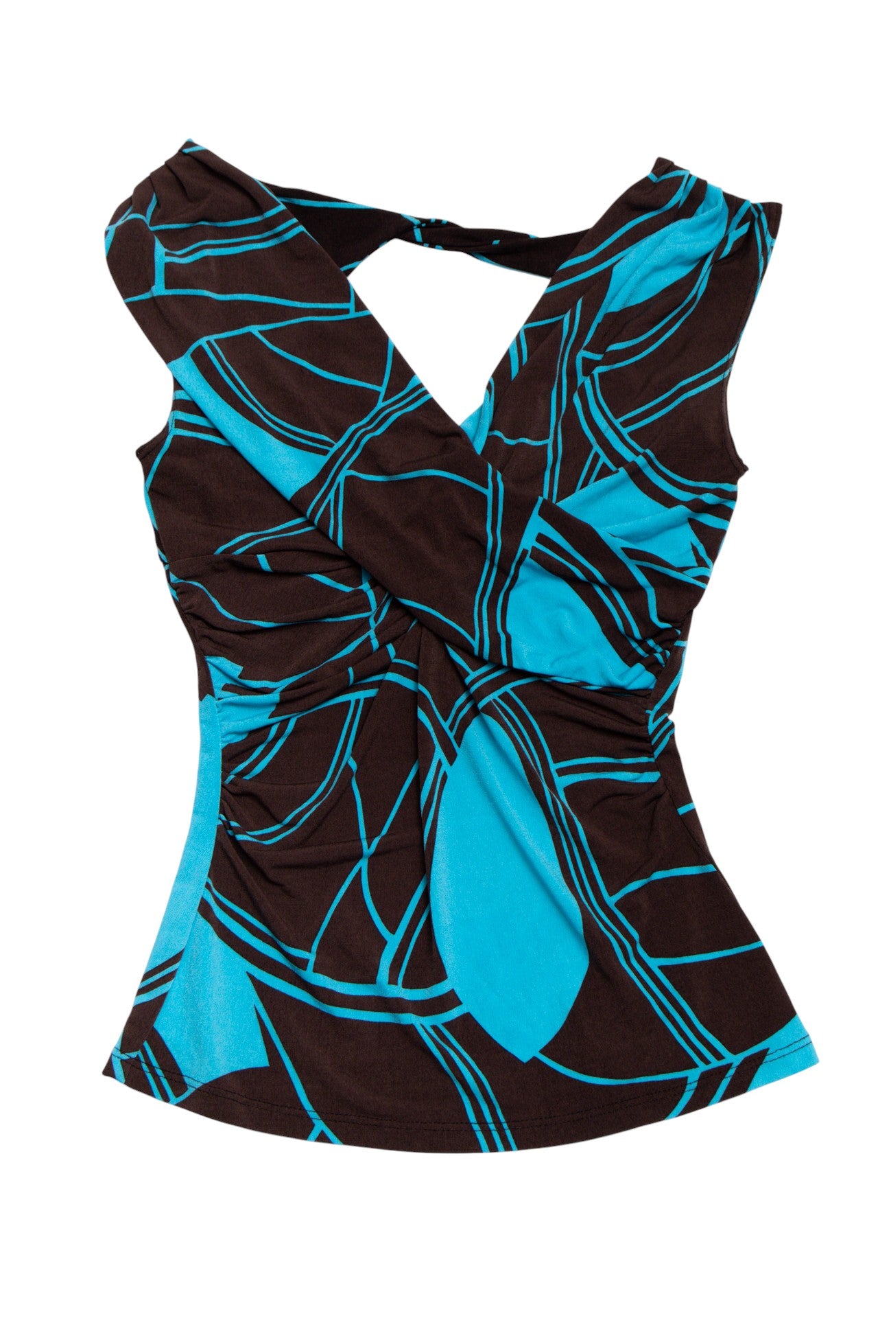 #187 Candie's Y2k print fitted wrap style top | c. 165 | size 8