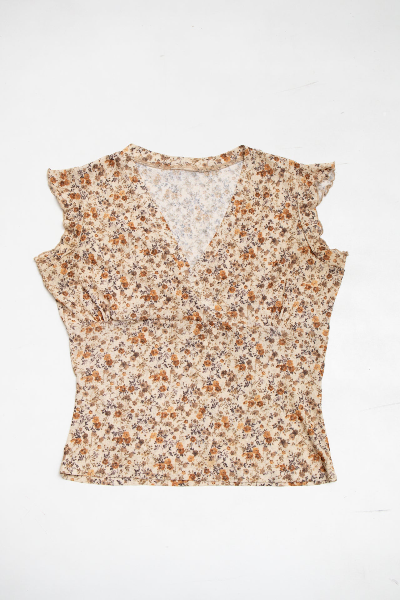 #189 floral fitted tie back top | c. 165 | size 12