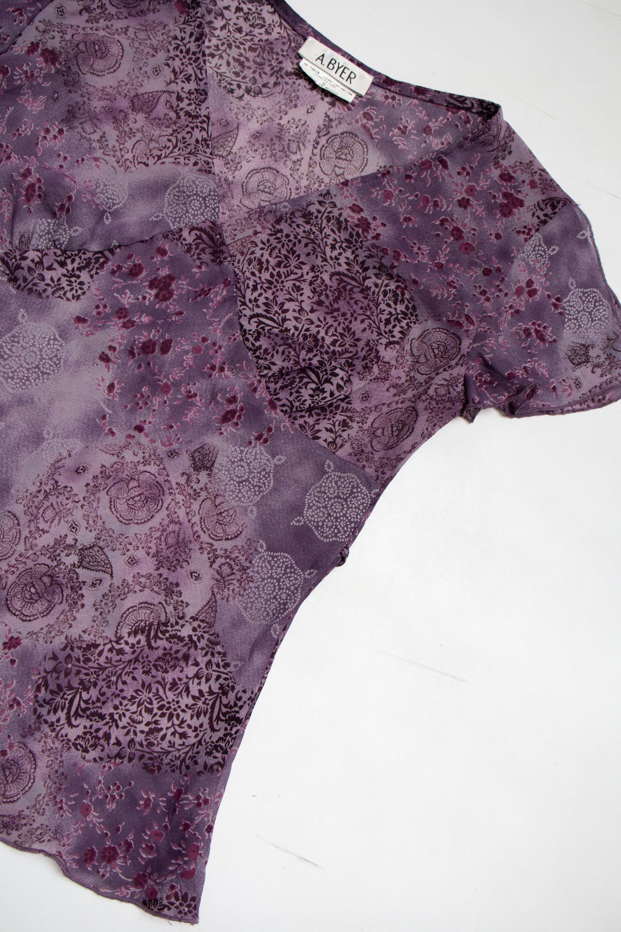 #192 A. Byer purple floral fairy top | c. 165 | size 8