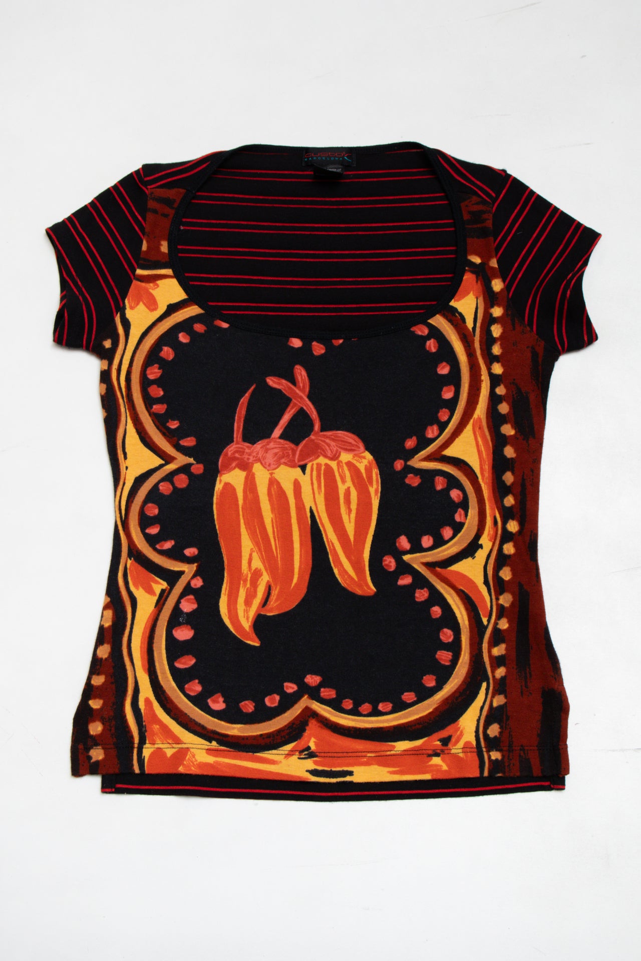 #196 Custo Barcelona cotton chilli top | c. 165 | size 12