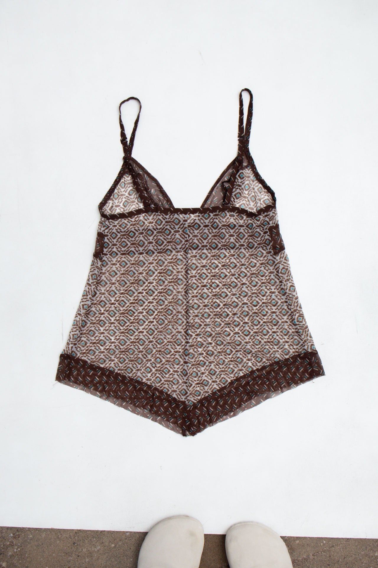 #20 Intimissimi Brown Mesh Cami | H20 | Size 8