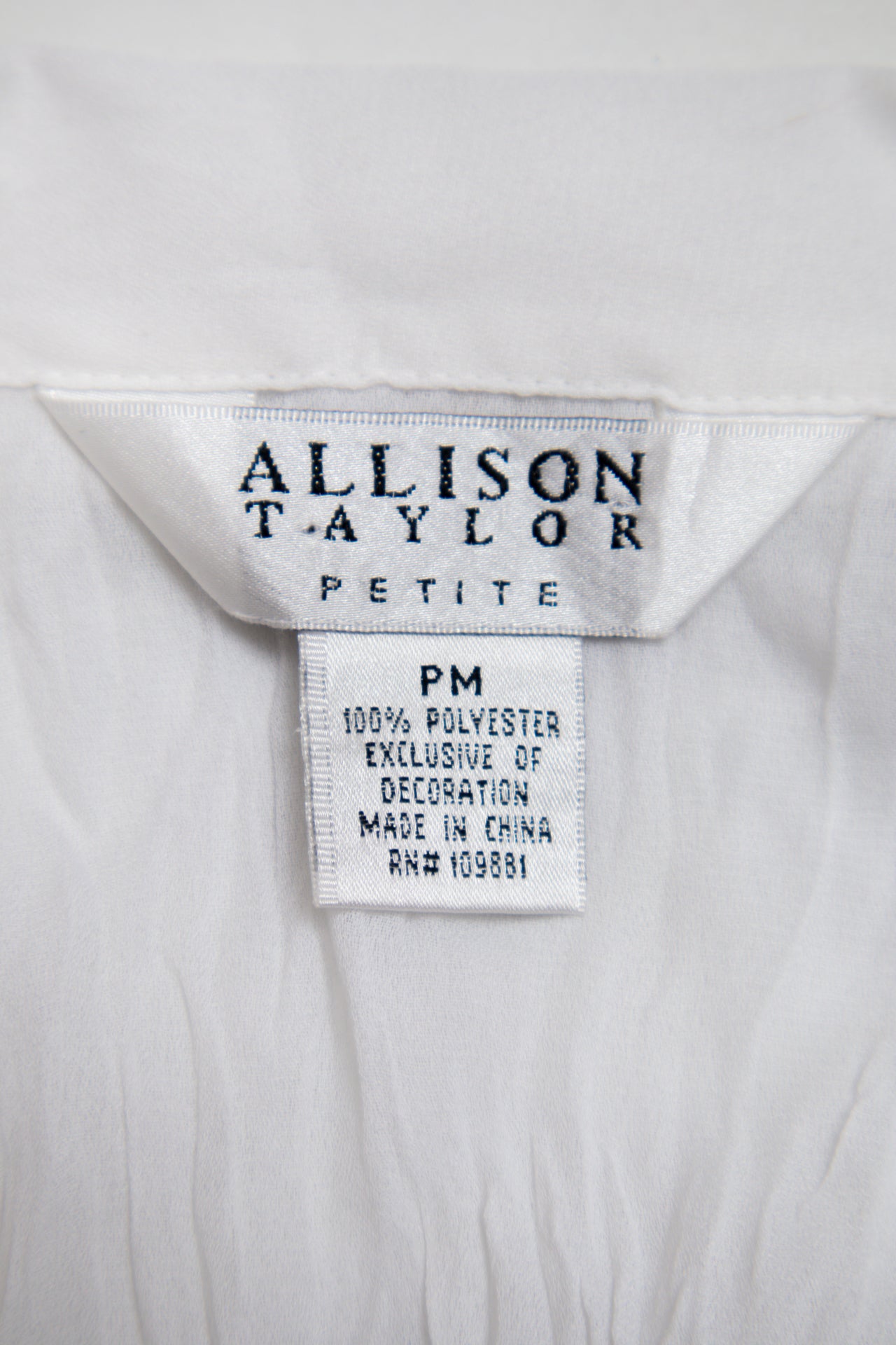 #199 Allison Taylor rufffled sleeveless blouse | c. 165 | size 8