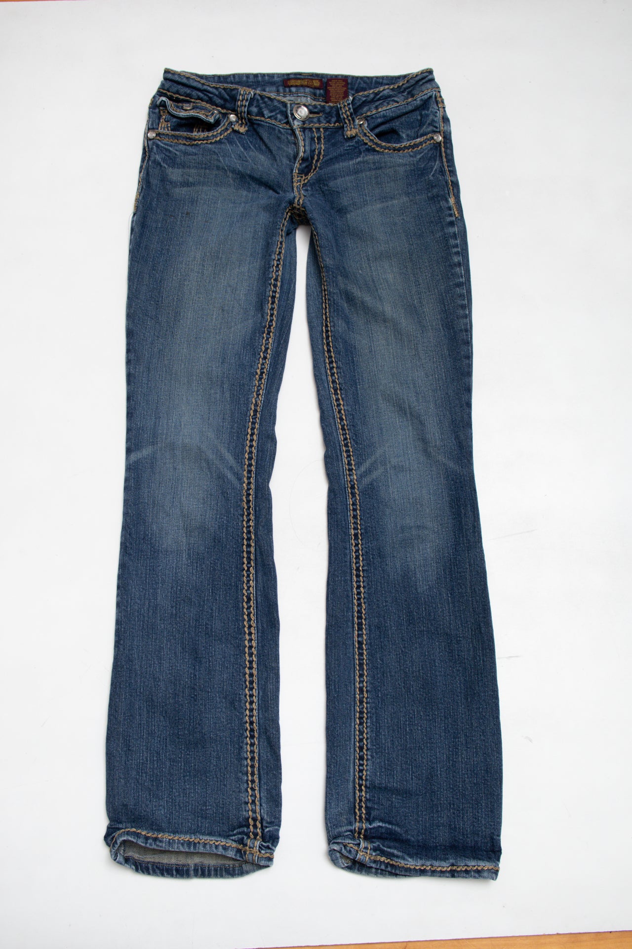 #204 ZD stitch-work denim jeans | c. 165 | size 6