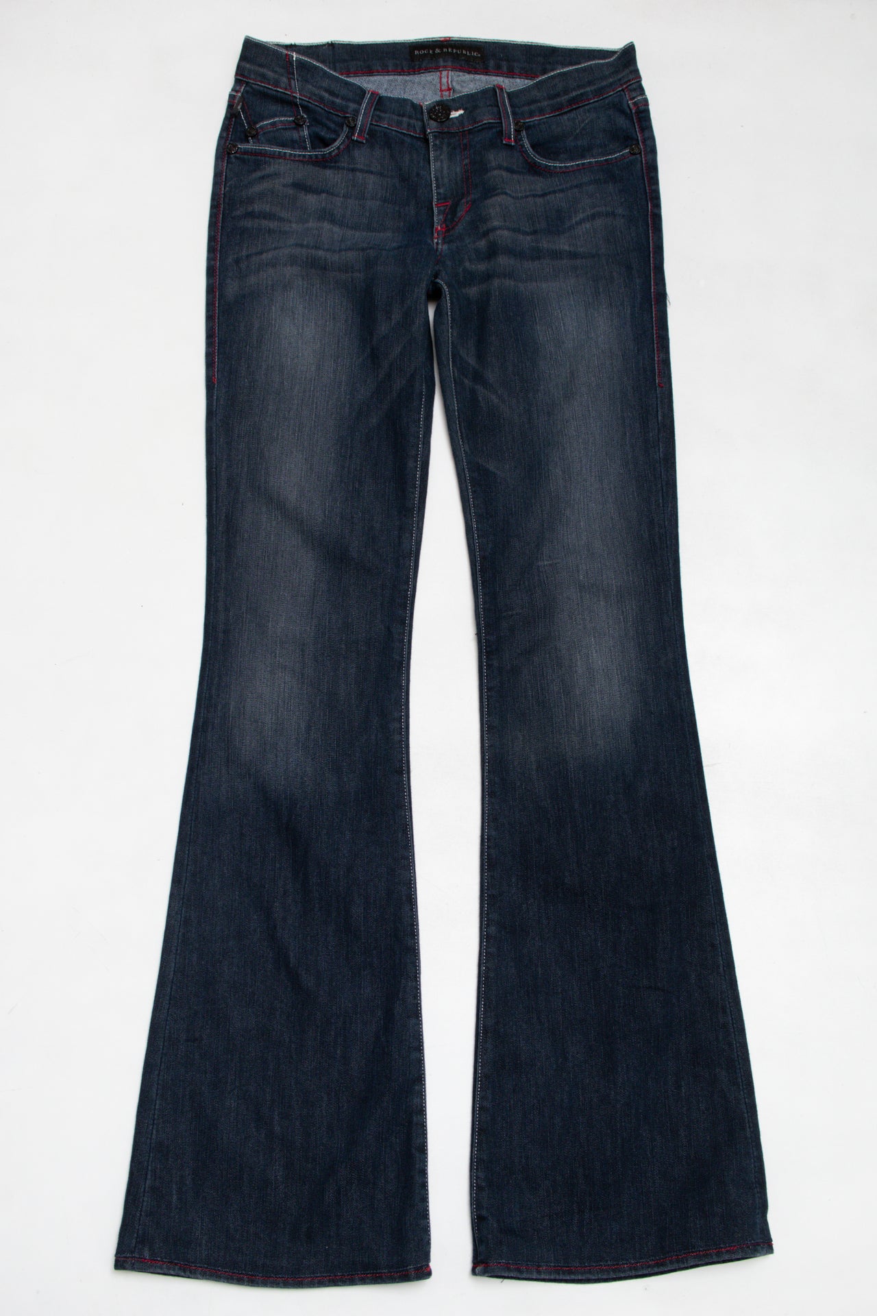#208 Rock & Republic rhinestoned dark-wash jeans | c. 165 | size 6