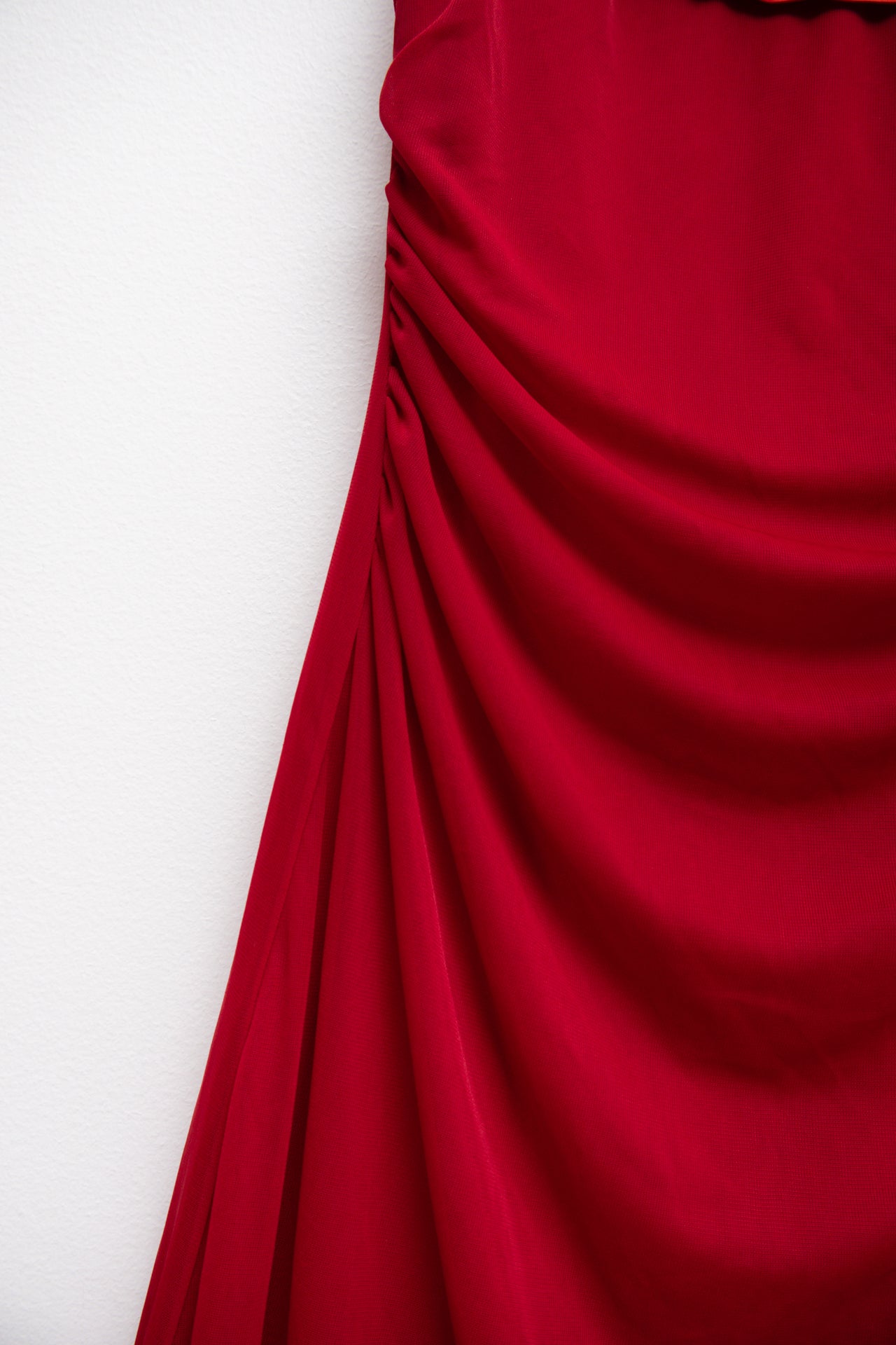 #221 Ruby Rox red evening dress | c. 165 | size 10