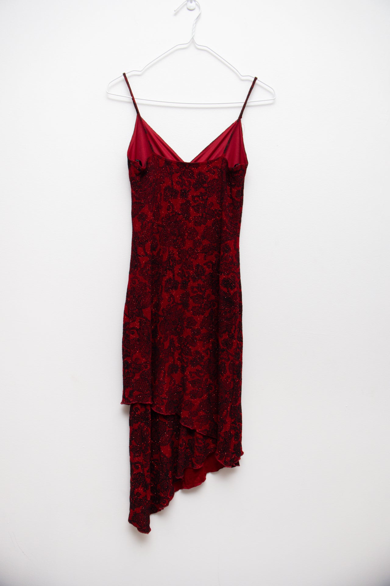 #220 Le Chataeu glittered red midi dress | c. 165 | size 8