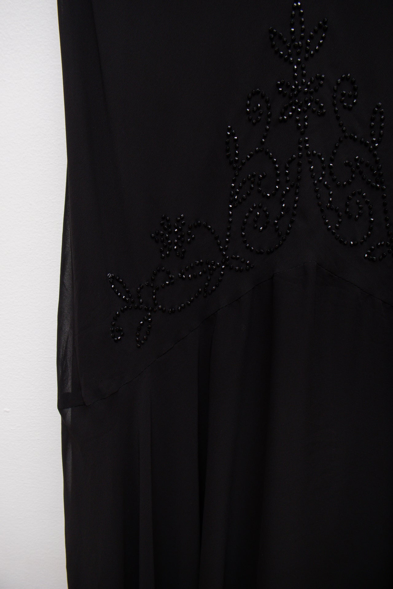 #219 Dressbarn maxi beaded black dress | c. 165 | size 12