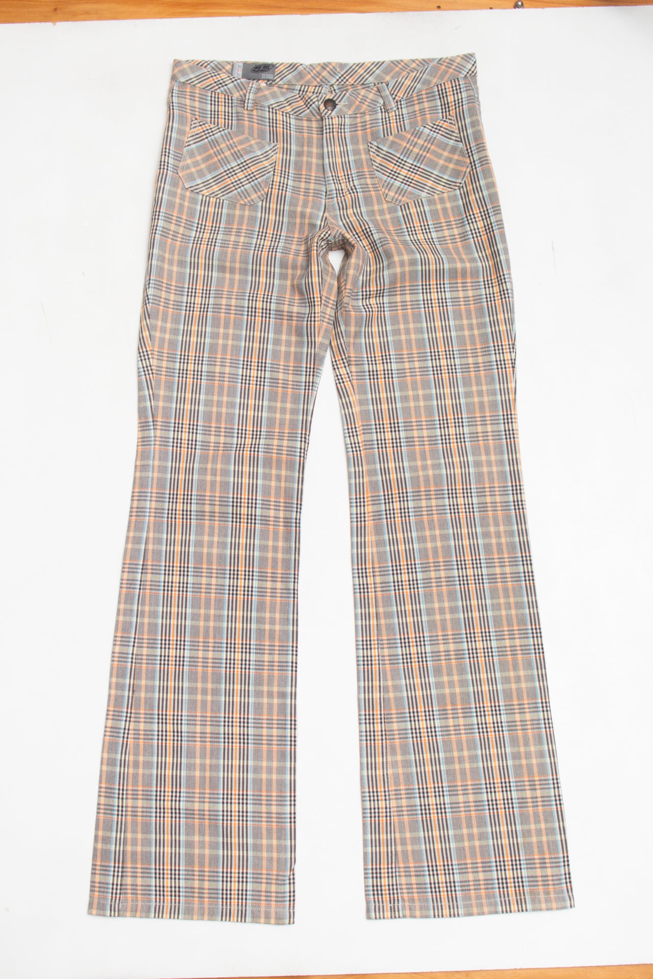 #112 DSL plaid front pocket pants | c.157 | Size AU 8-10