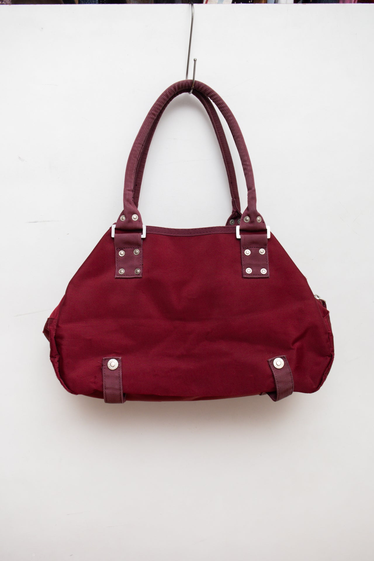 #224 GEORGE, GINA LUCY maroon bowler style bag | c. 165