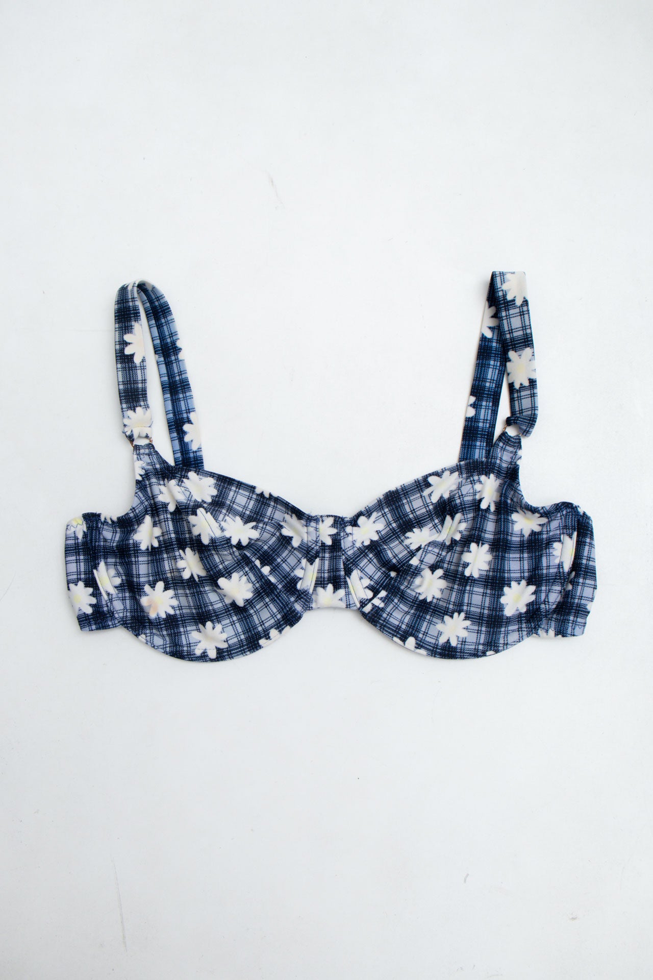 #36 Plaid Floral Bikini Top | H20 | Size 10