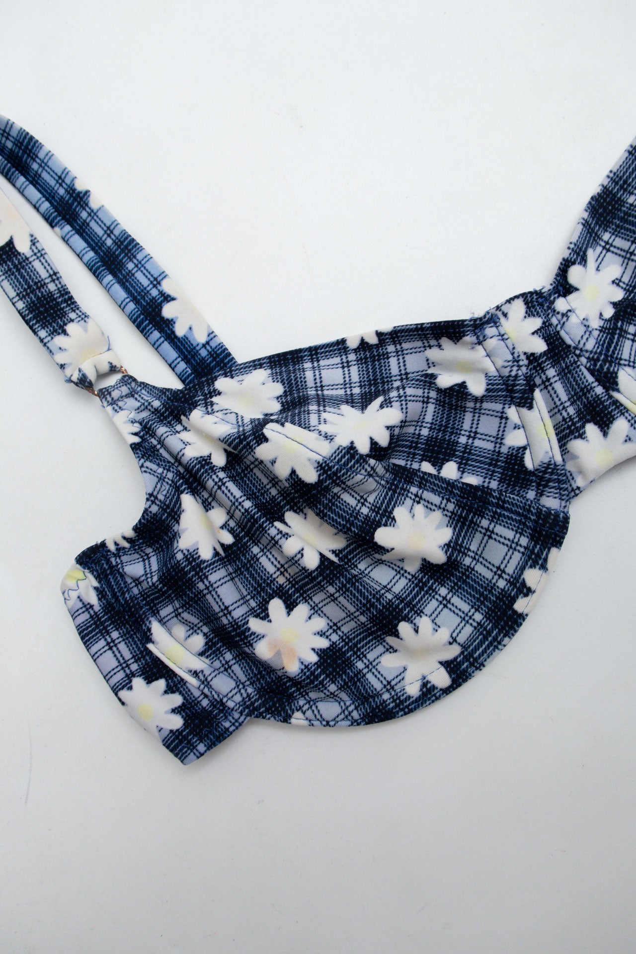 #36 Plaid Floral Bikini Top | H20 | Size 10