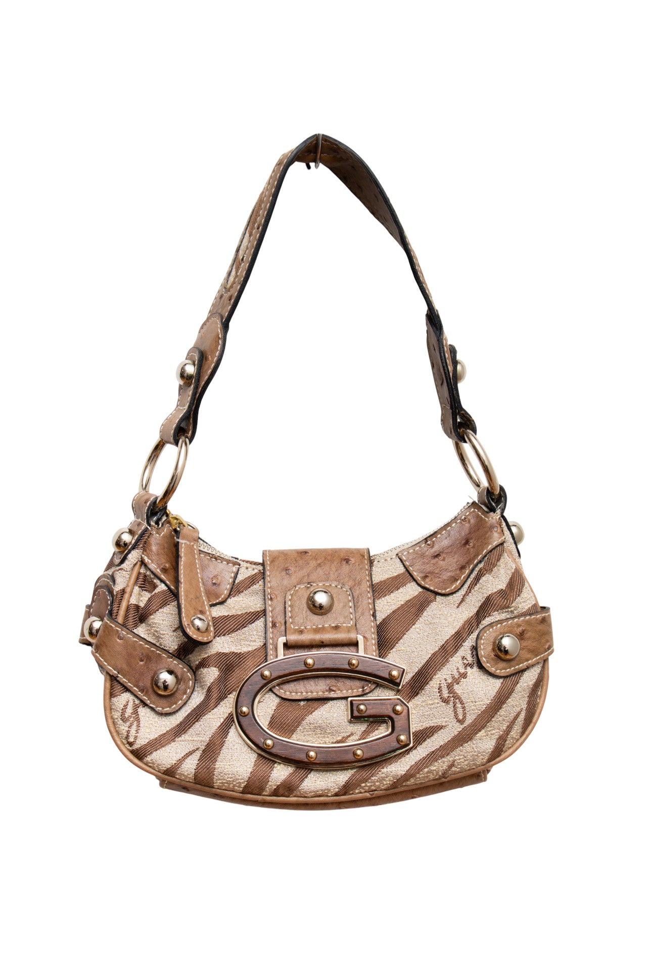 226 Guess studded zebra print bag 165 – PrelovedCharlies