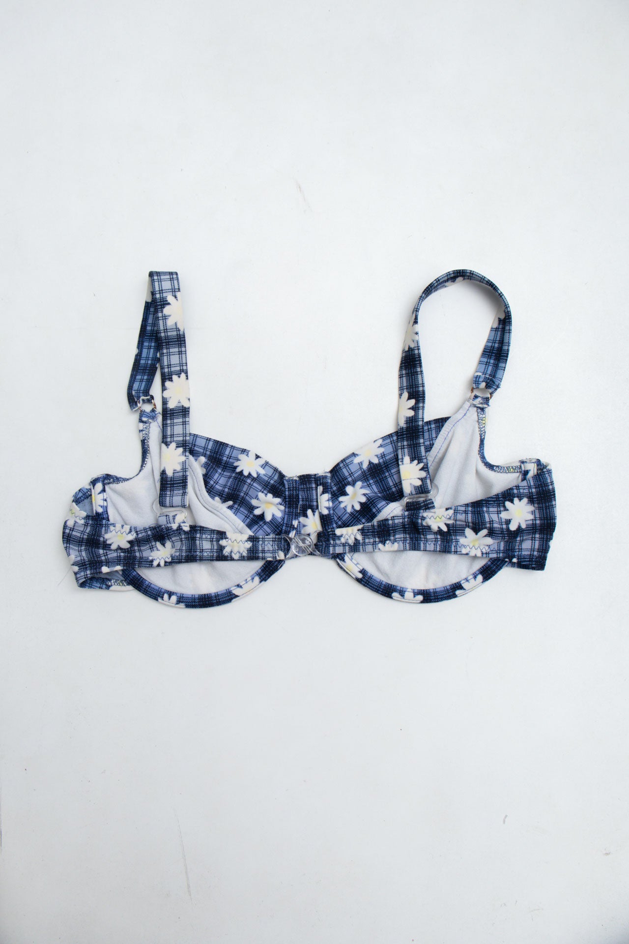 #36 Plaid Floral Bikini Top | H20 | Size 10