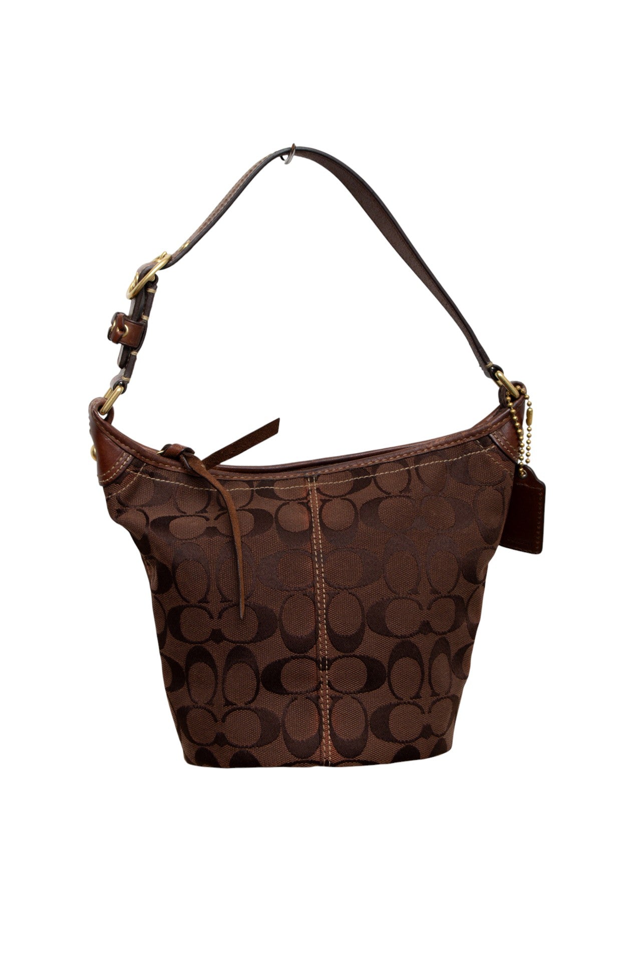 #233 Coach mini brown canvas bag | c. 165