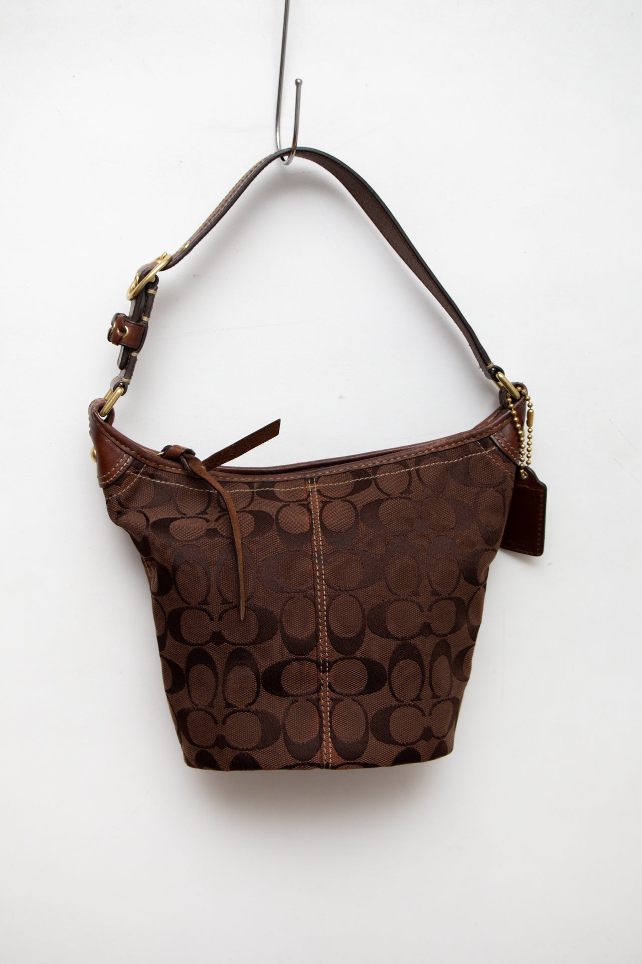 #233 Coach mini brown canvas bag | c. 165