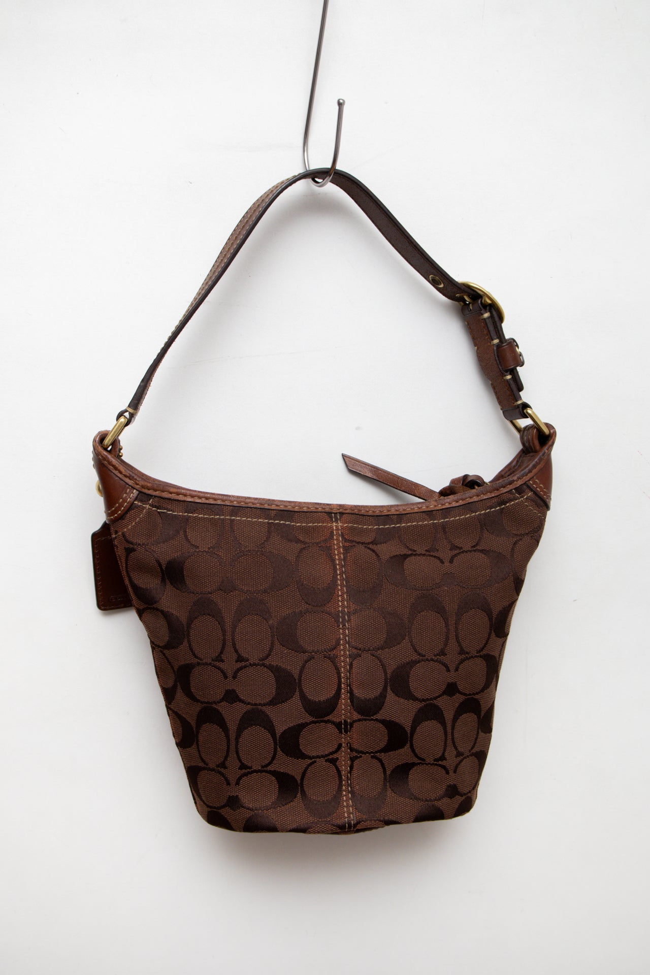 #233 Coach mini brown canvas bag | c. 165