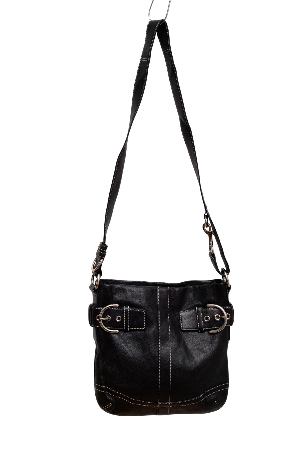 #236 Coach black leather shoulder bag | c. 165