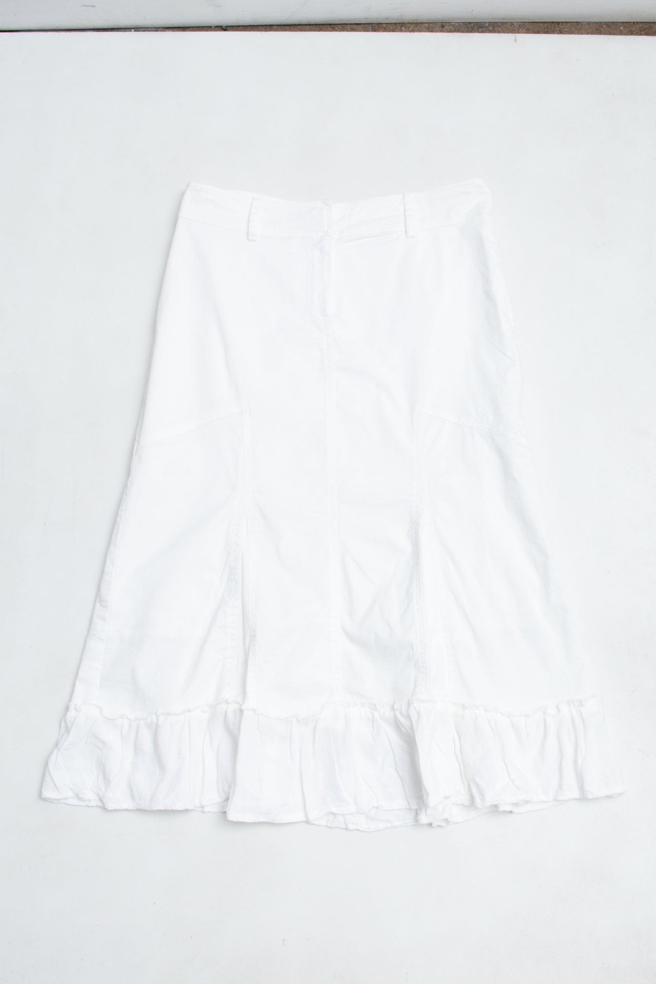 #51 White Pleated Long Skirt | H20 | Size 6/8