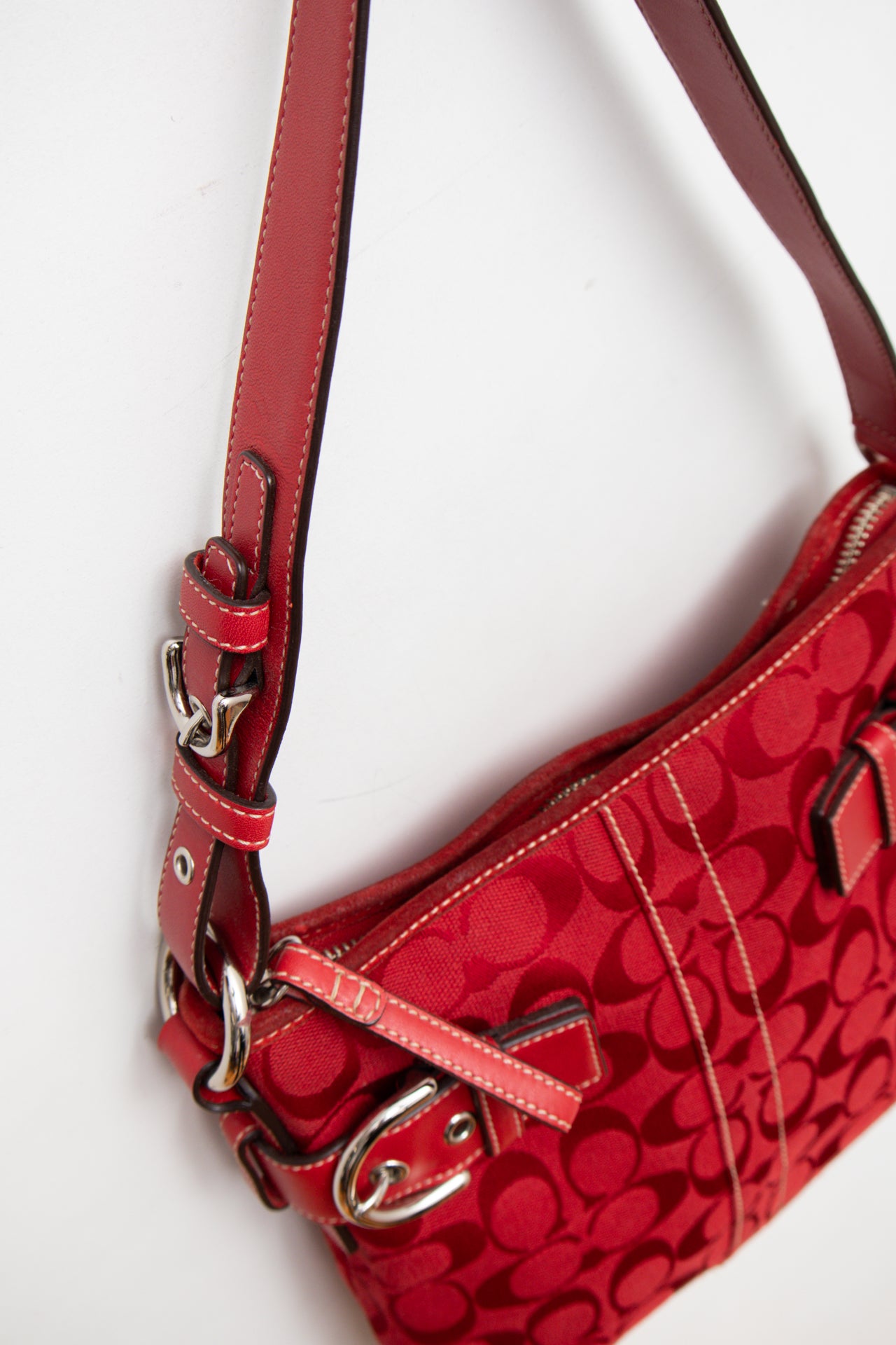 #237 Coach monogram canvas/leather bag | c. 165