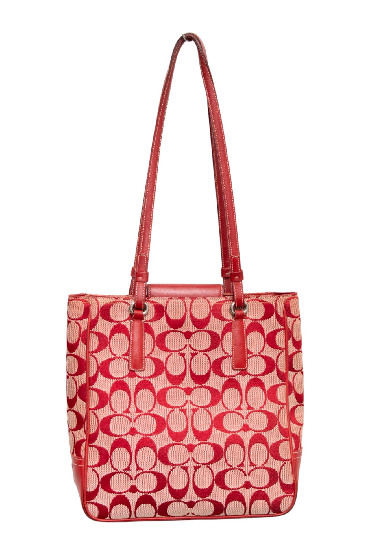 #238 Coach leather/canvas cherry red bag | c. 165
