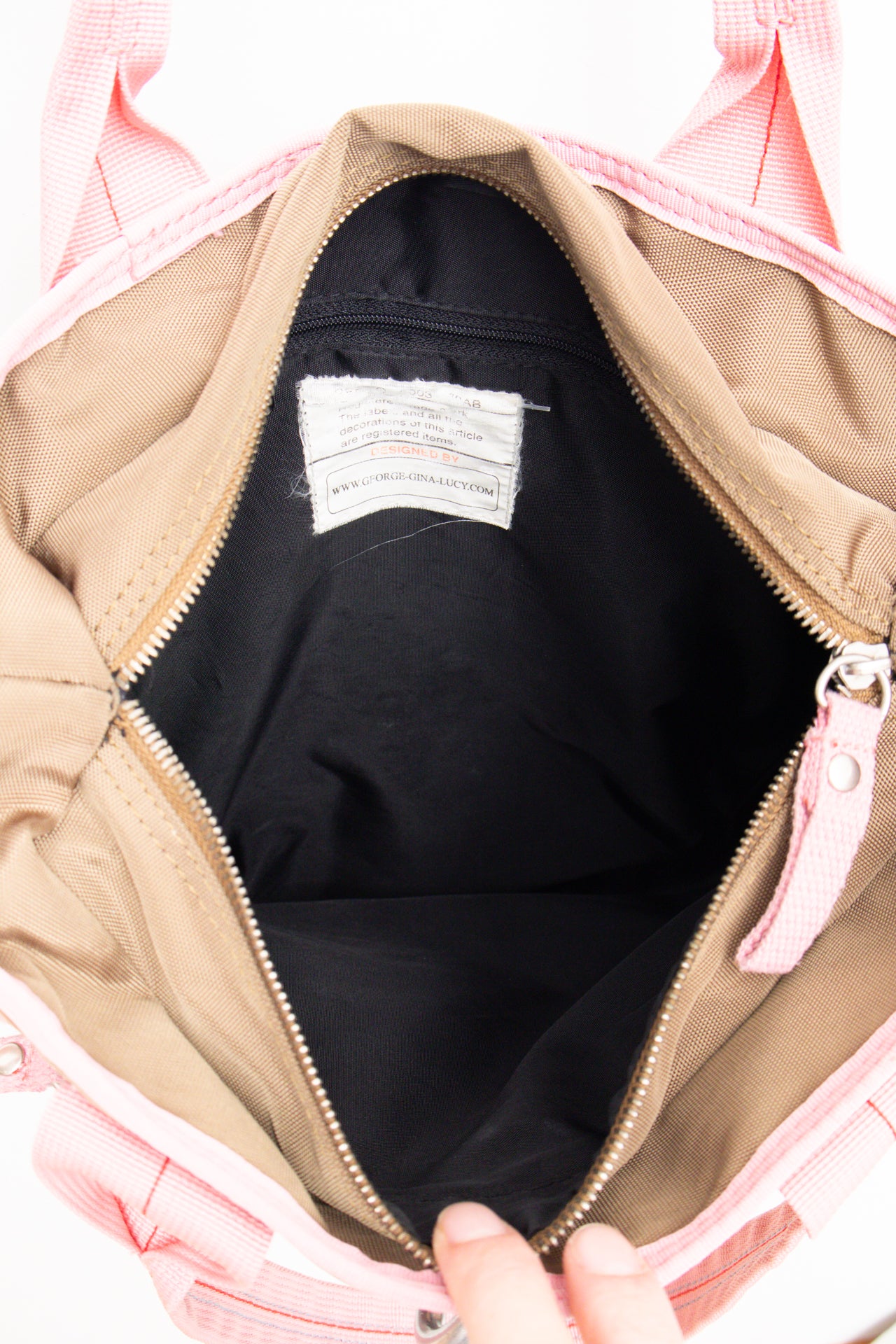 #241 GEORGE, GINA & LUCY pink/brown utility bag | c. 165