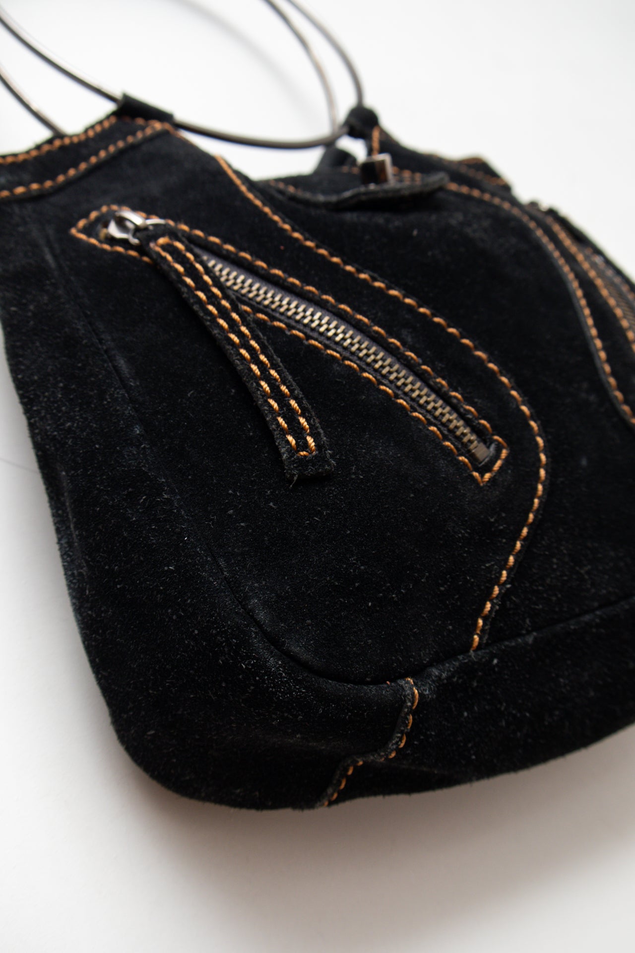 #243 Guess suede ring handle bag | c. 165