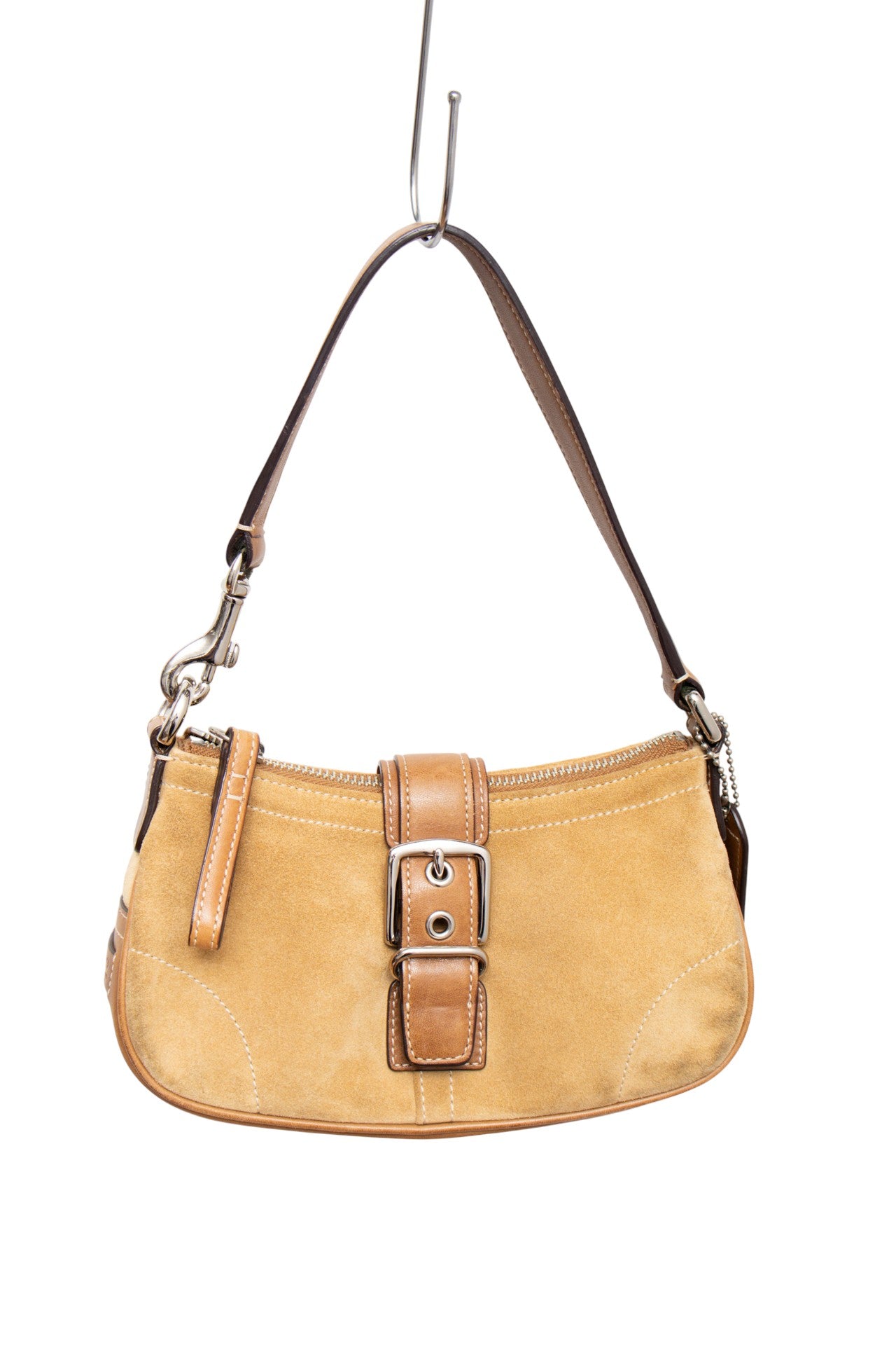 #246 Coach leather buckle demi bag | c. 165