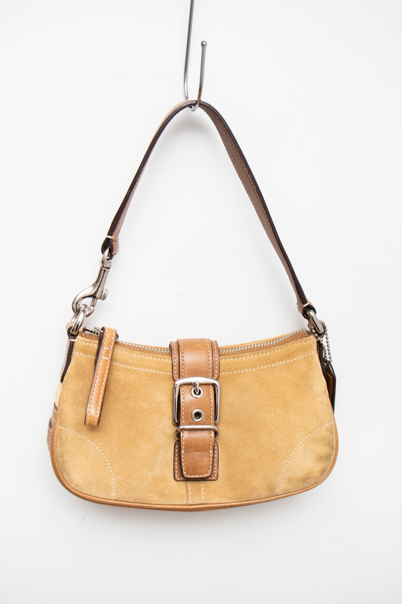 #246 Coach leather buckle demi bag | c. 165