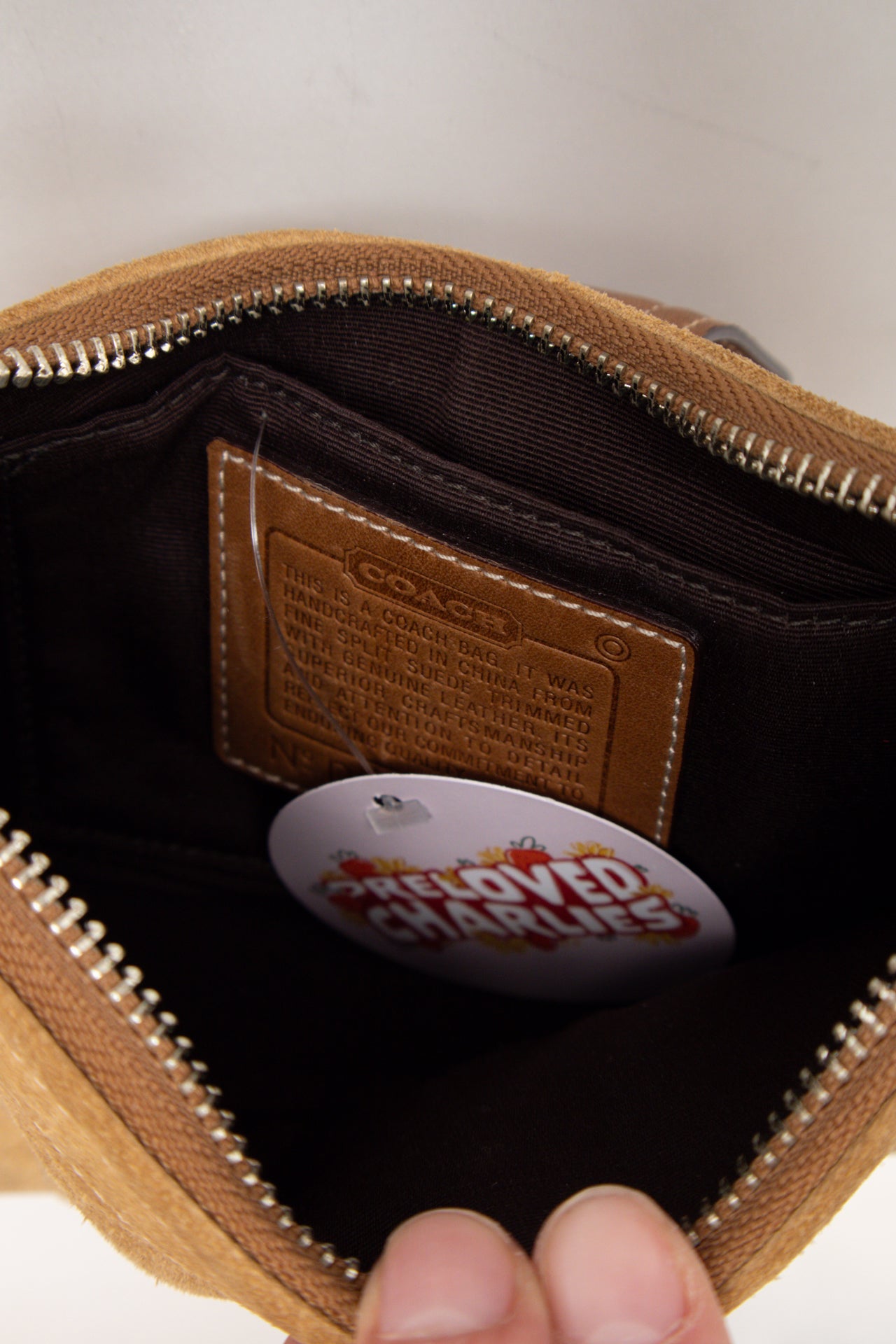 #246 Coach leather buckle demi bag | c. 165