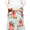 #27 Betsey Johnson Camisole Top Light Aqua Blue With Multicolor Rose Print | c. | Size 8