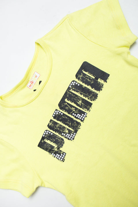 #31 Puma Neon Yellow Tee | Baby Tees & Gowns | Size 8/10
