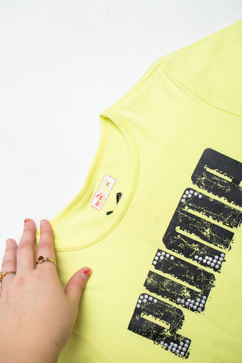 #31 Puma Neon Yellow Tee | Baby Tees & Gowns | Size 8/10