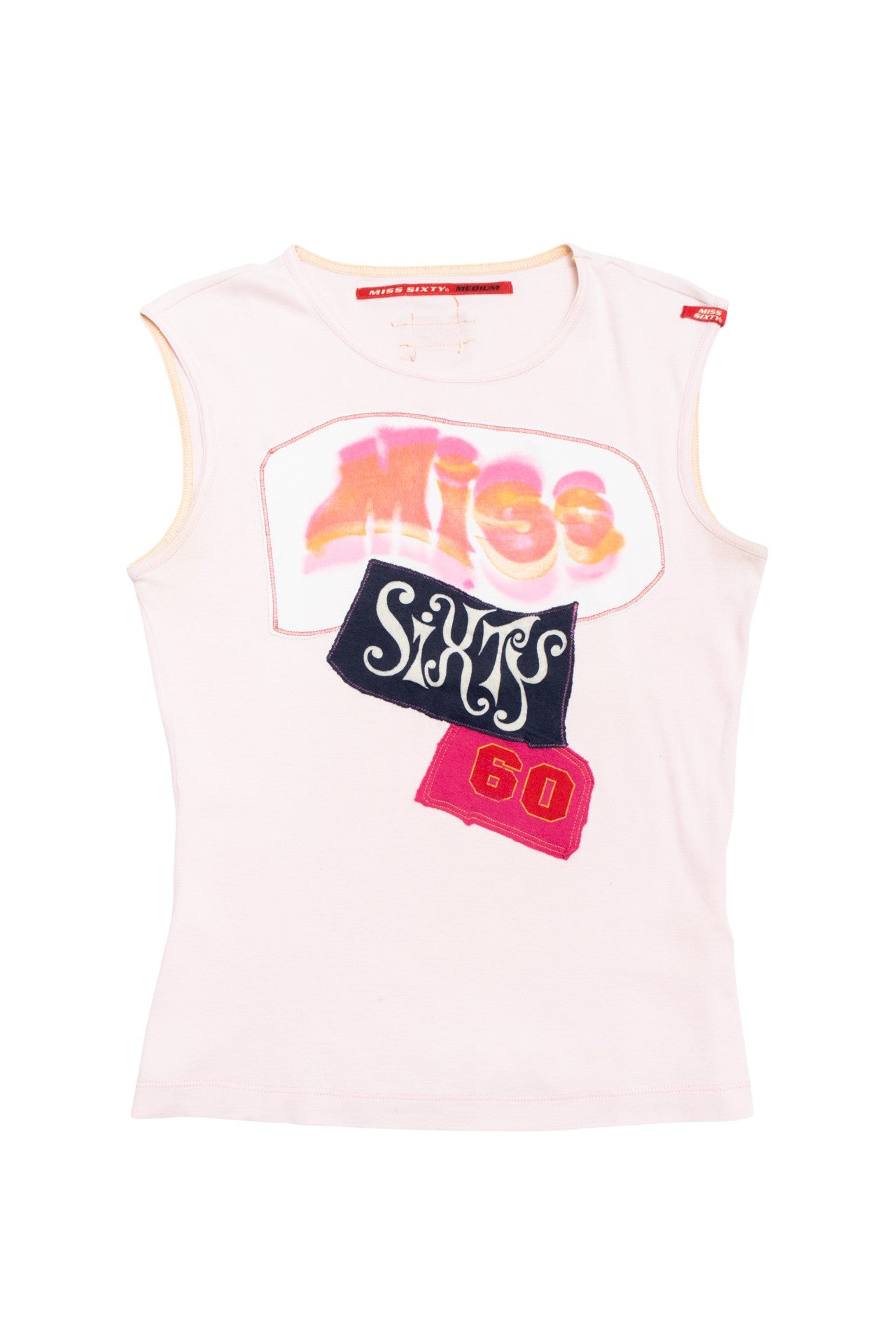 Miss Sixty Sleeveless Logo Top Pink | c. 166 | Size 10