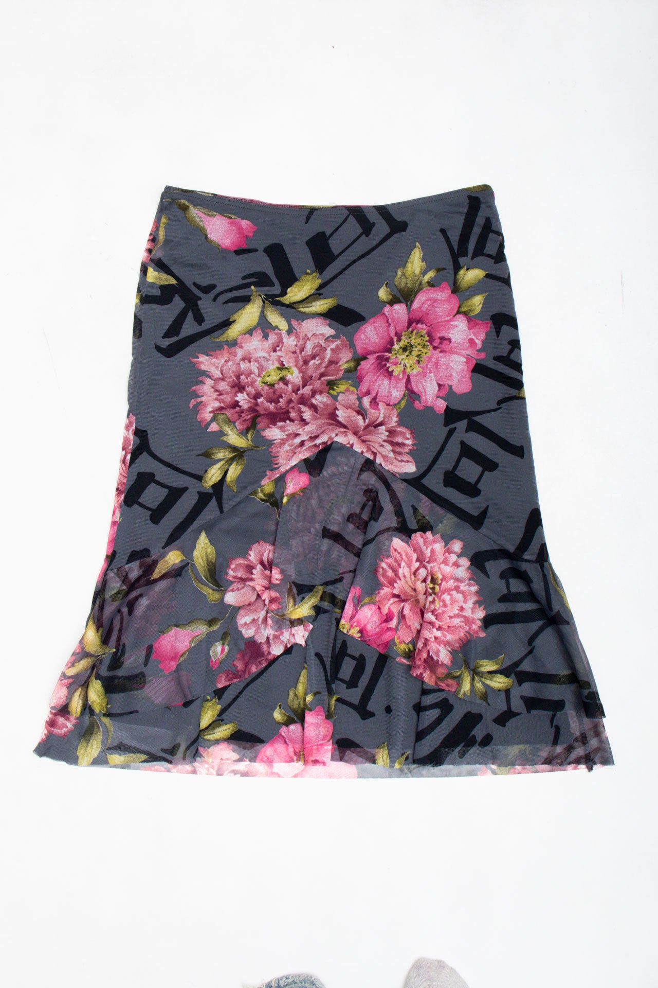 #17 Morgan Grey Floral Skirt | Collection 142 | Size 8/10