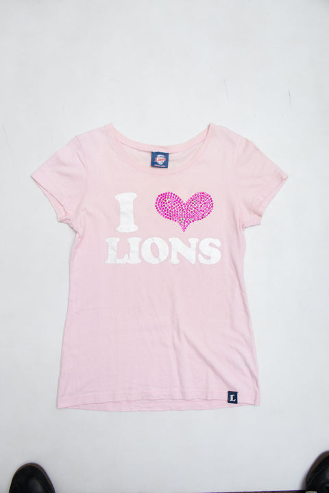 #61 Lions Pink Tee | Baby Tees & Gowns | Size 12
