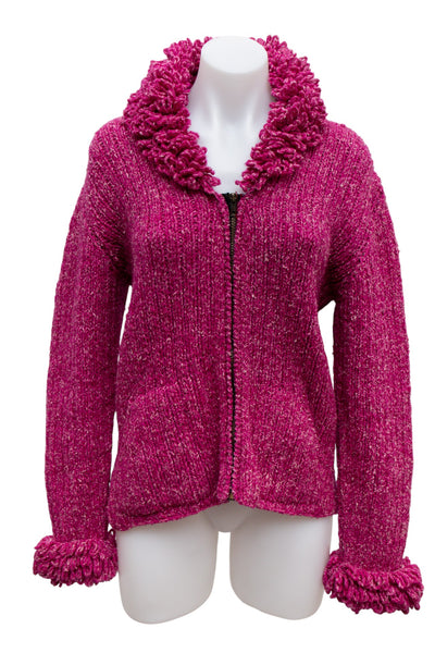 #171 Wool Pink Zip Up Jumper | c. 186 | Size 10