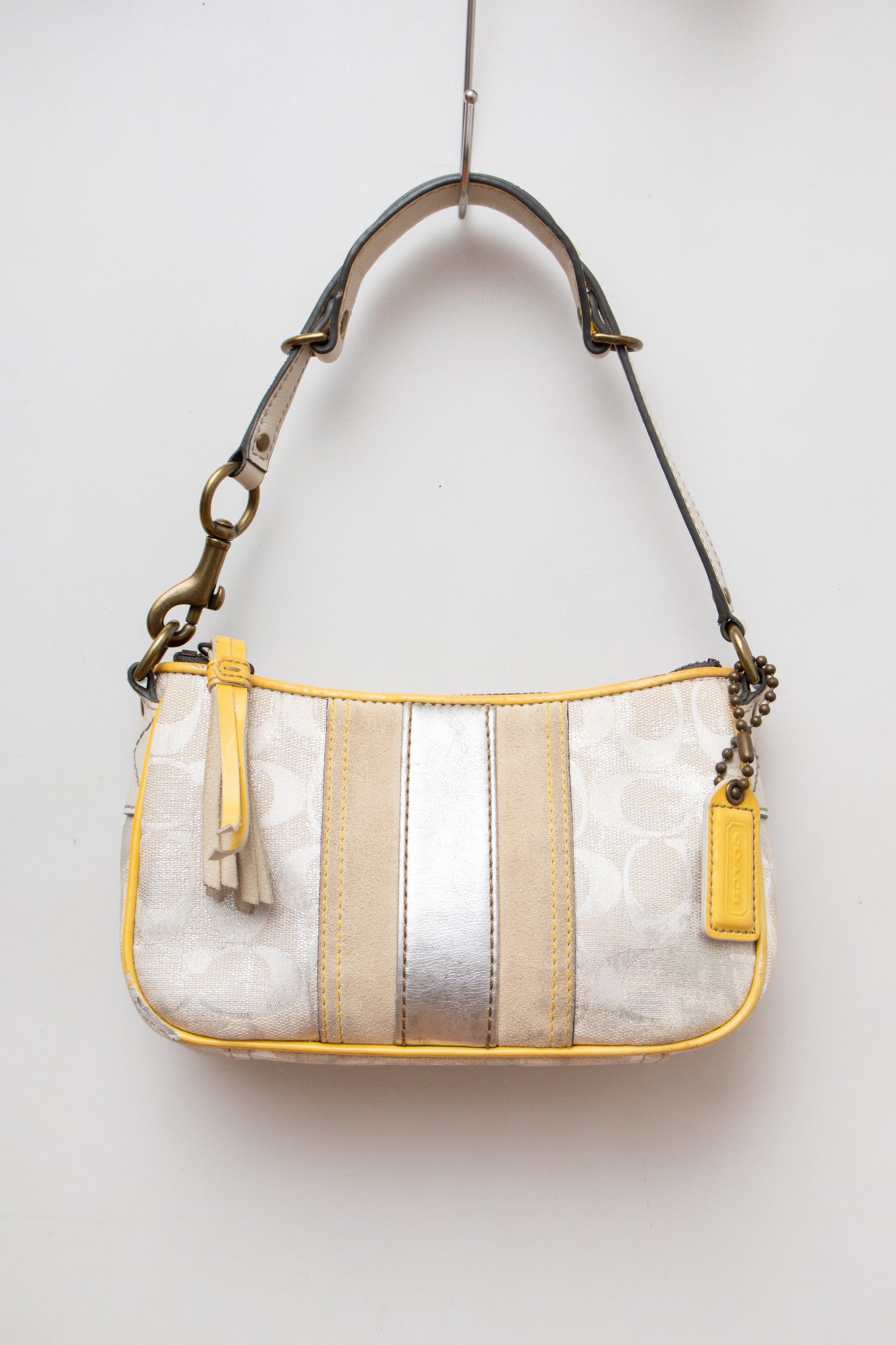 #71 Coach Silver Yellow Demi Bag | Collection 142