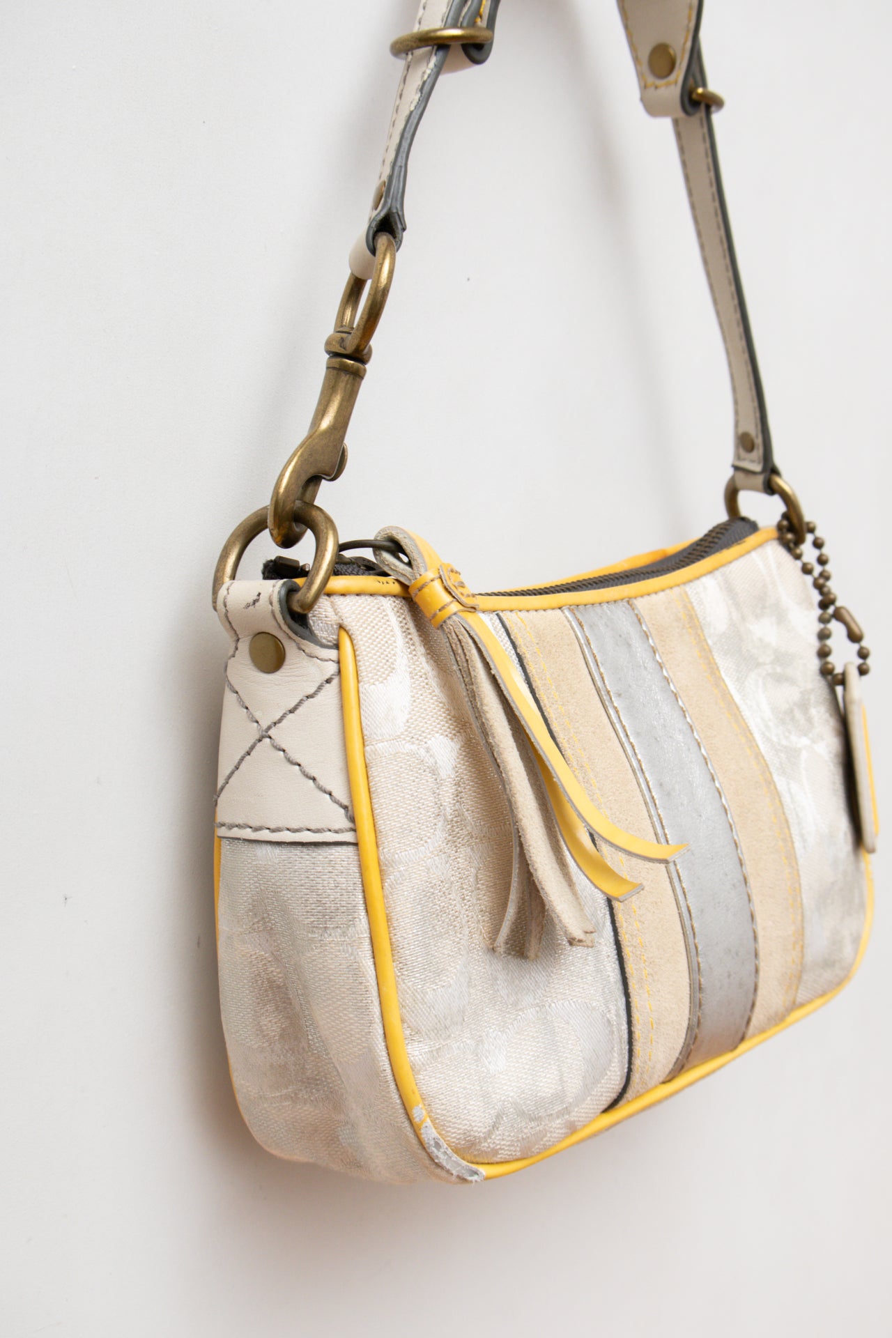 #71 Coach Silver Yellow Demi Bag | Collection 142