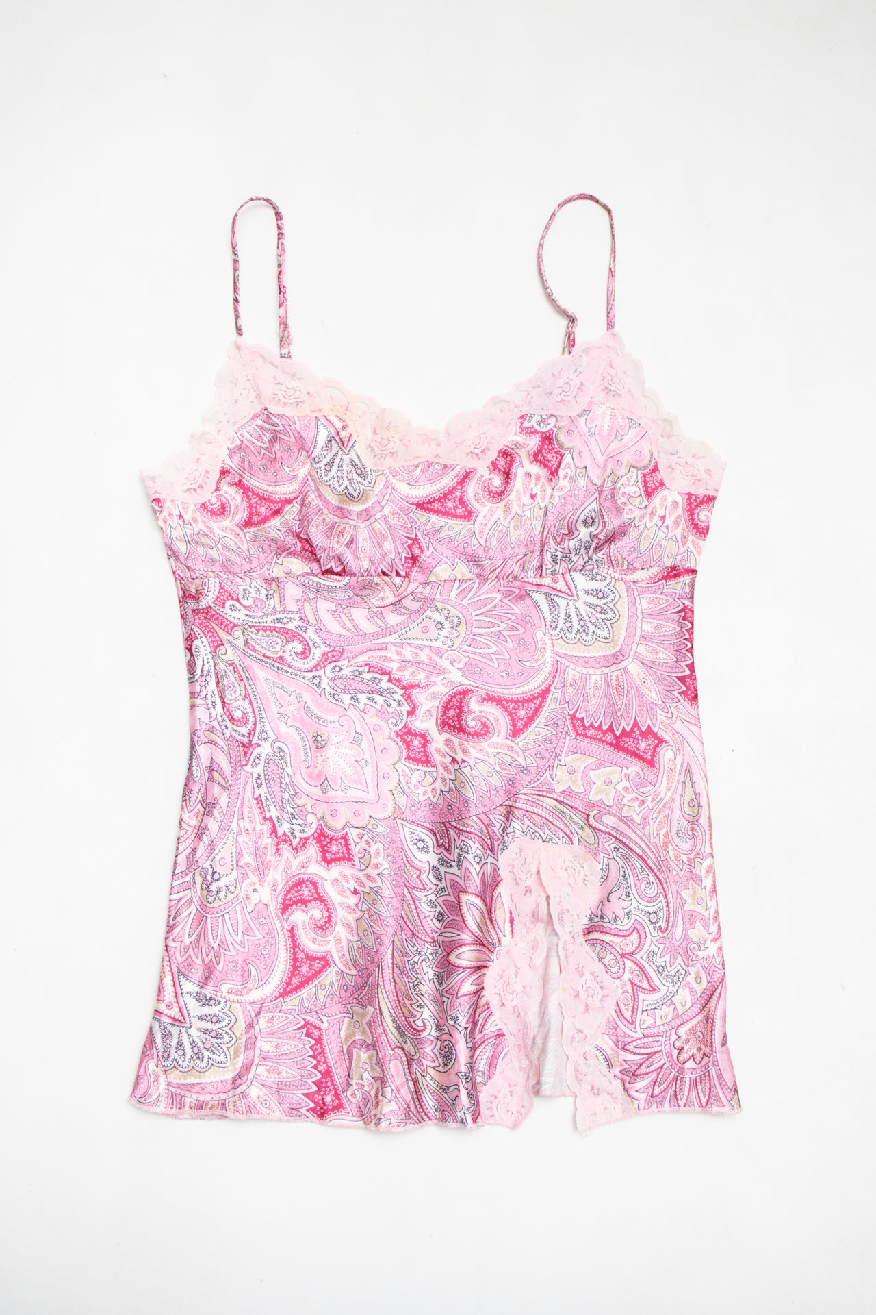 #20 Made in U.S.A. Self Esteem pink patterned cami | c. 158 | size 12