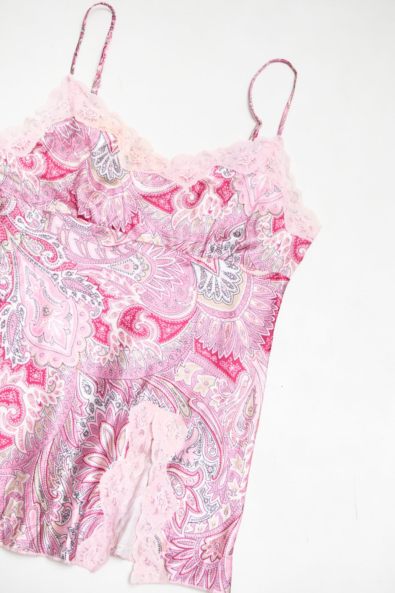 #20 Made in U.S.A. Self Esteem pink patterned cami | c. 158 | size 12