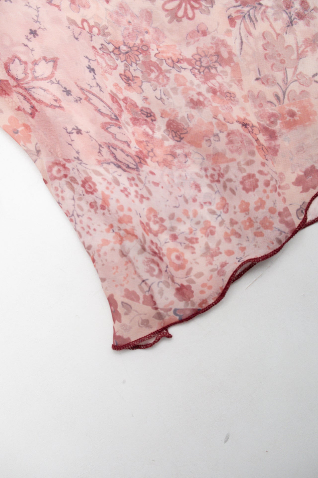 #11 Deadstock Fang denim sheer top w suede lace up | Size 8 | C. 152