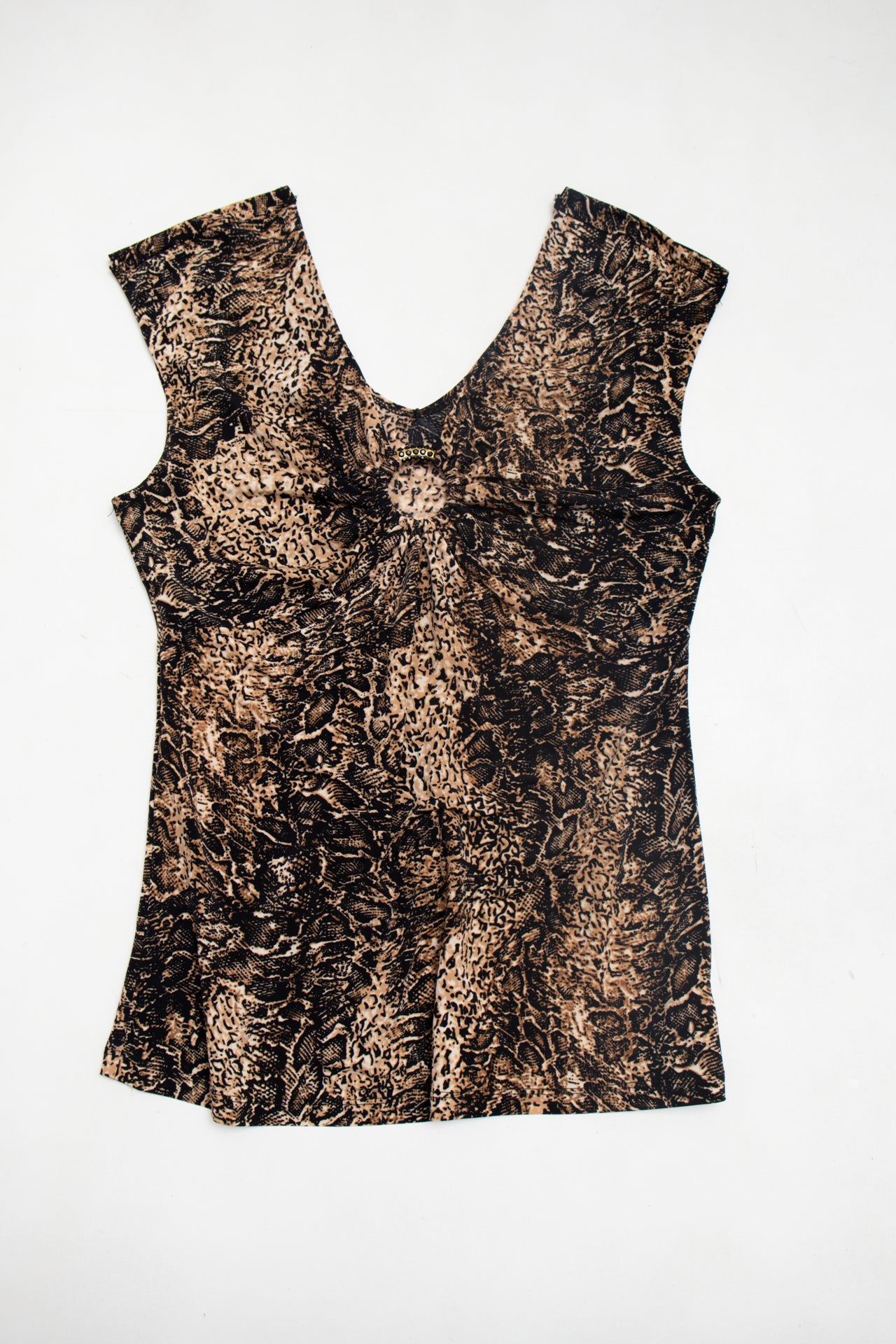 #42 Suzy Shier animal print rhinestone ring top | c. 158 | size 14