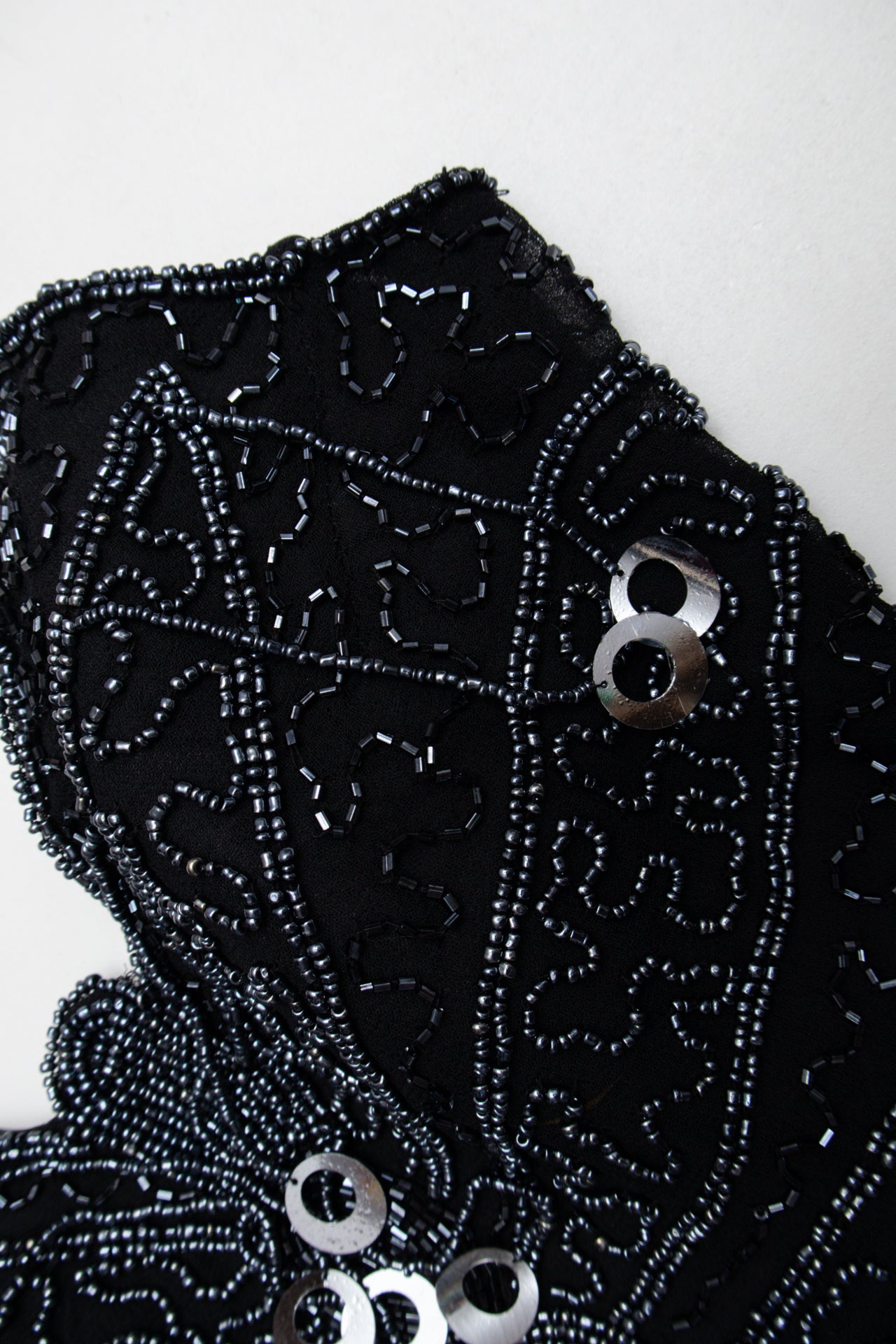 #12 Y2K Beaded sheer backless tie halter | Size 8 | C. 152
