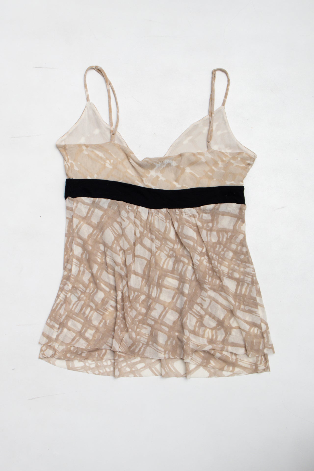 #15 Mesh beige flowy cami |Size 12/14 | C. 152