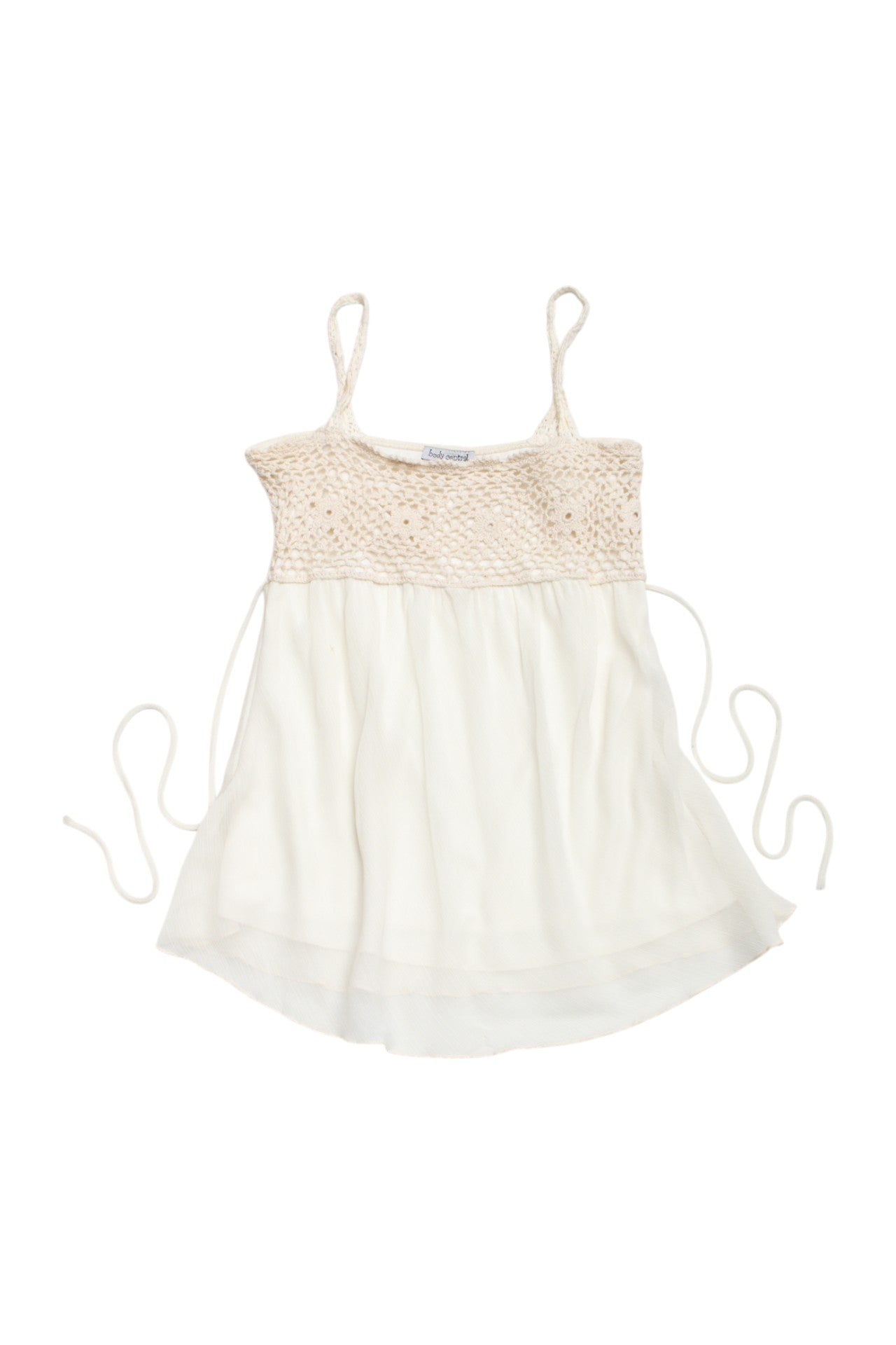 #16 Cream crochet sheer flowy cami | Size 10 | C. 152