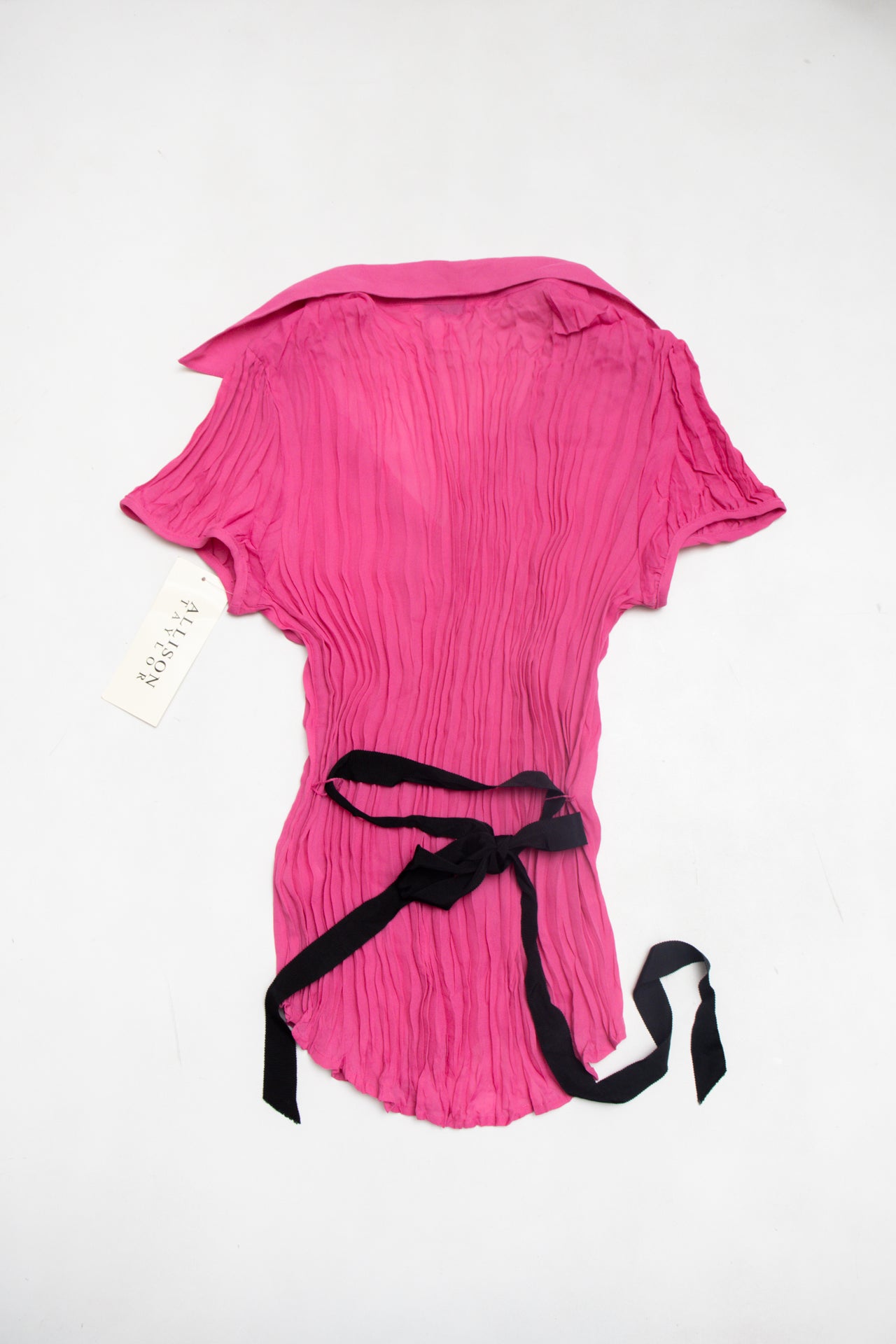 #55 Allison Taylor pink pleated blouse | c. 158 | size 14