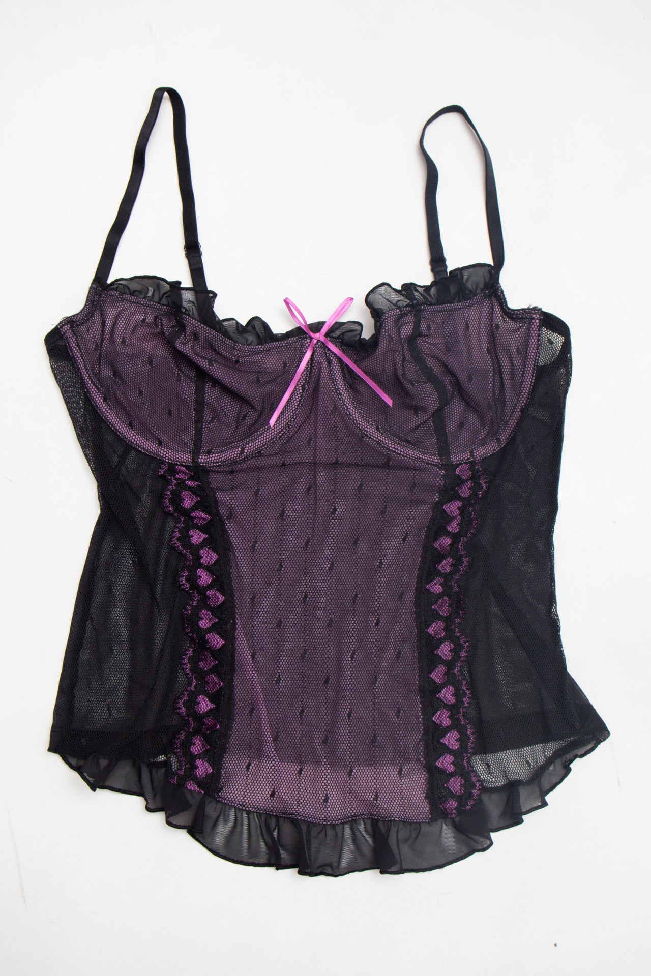 #58 Victoria's Secret purple/black bustier | c. 158 | size 10