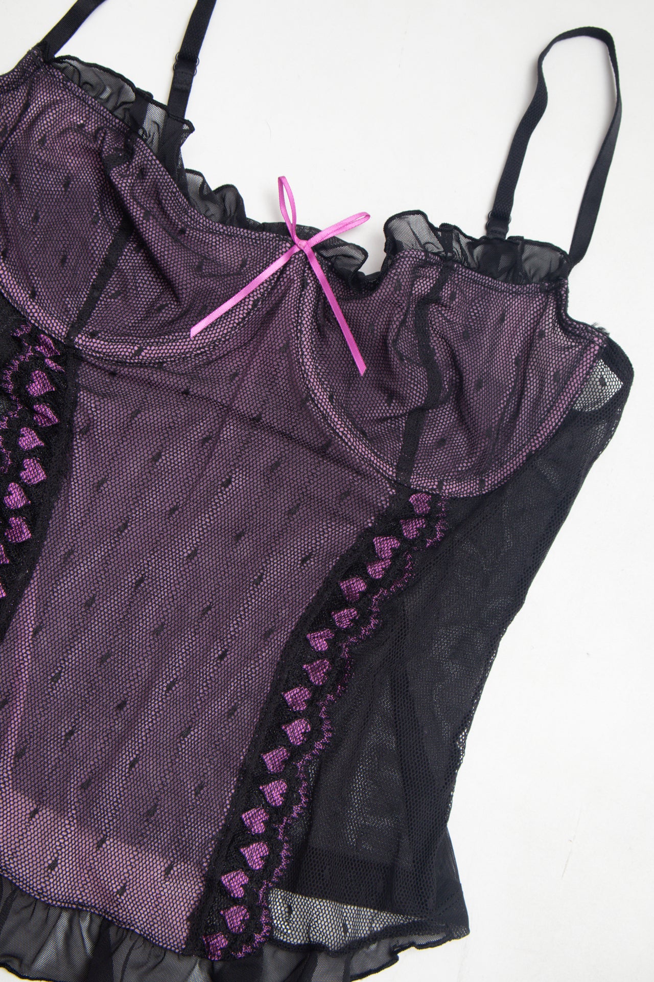 #58 Victoria's Secret purple/black bustier | c. 158 | size 10