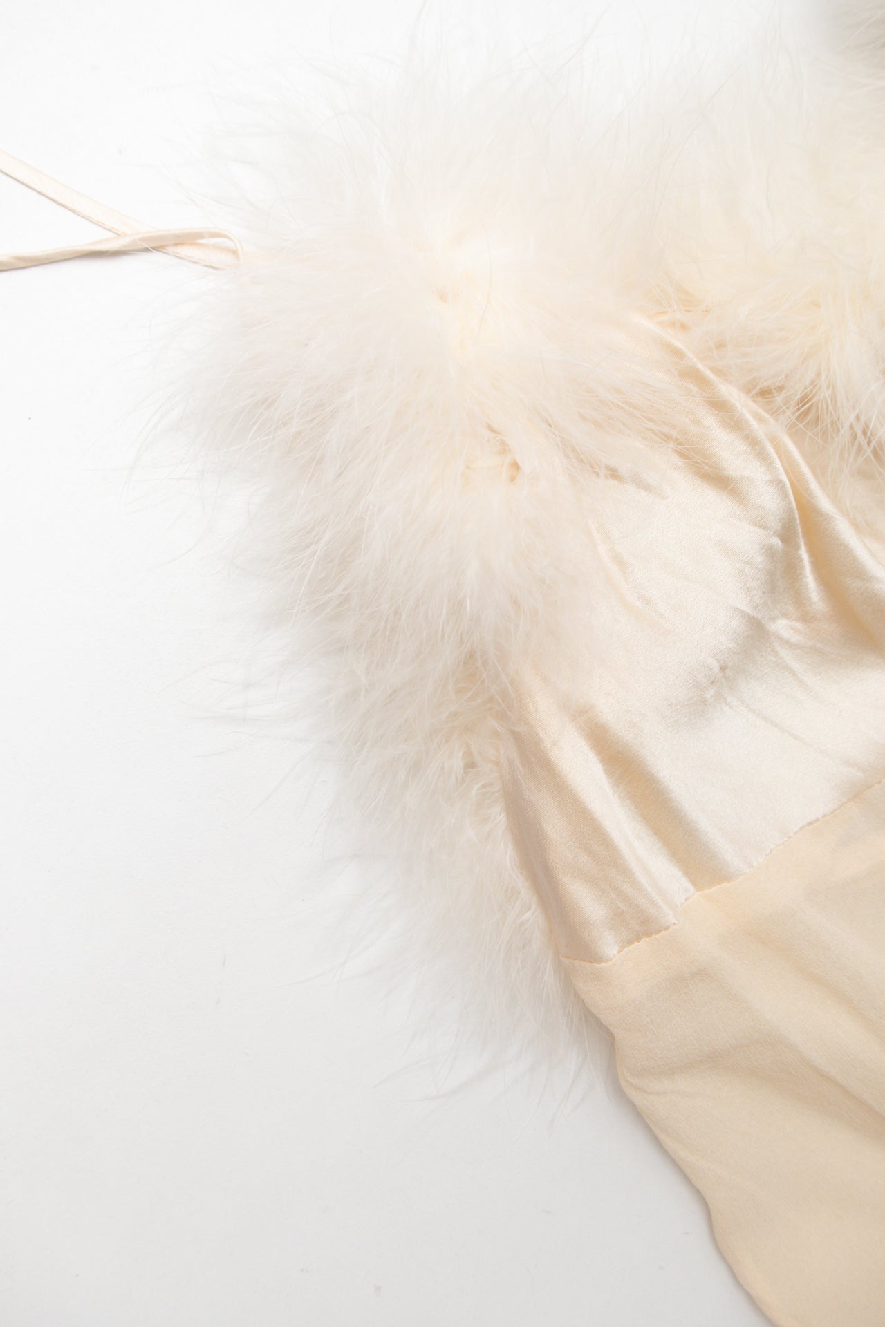 #20 Silk sheer cami w fluffy trim | Size 12 | C. 152