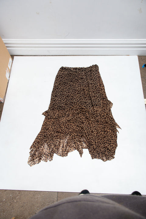 #37 Animal Print Frill Skirt | Mob Wife | Size 8/10